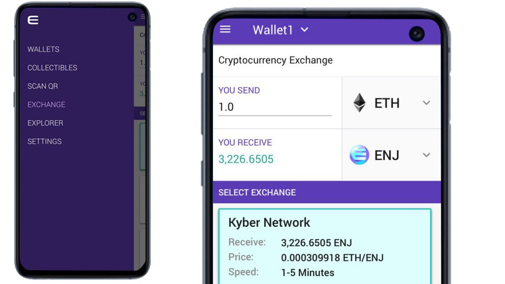 Enjin Wallet Exchange Feature