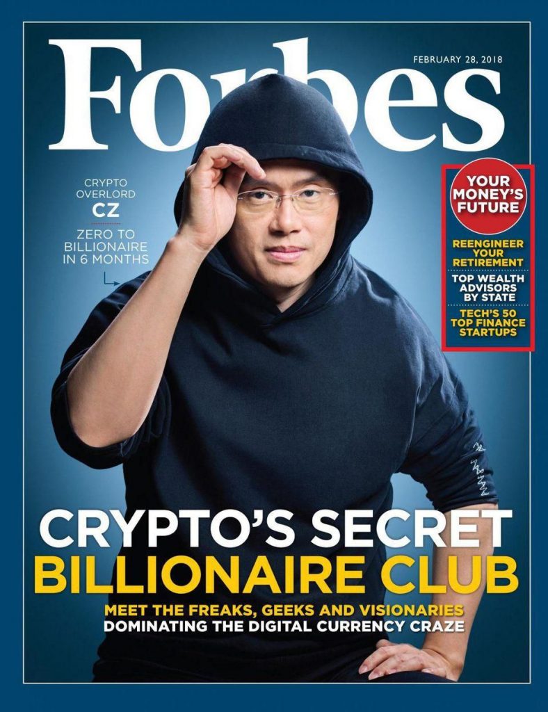 Changpeng Zhao on Forbes cover