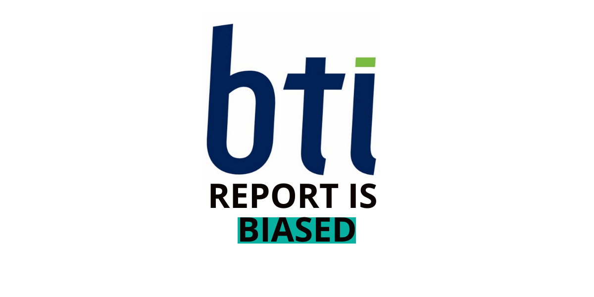 BTI Report is biased