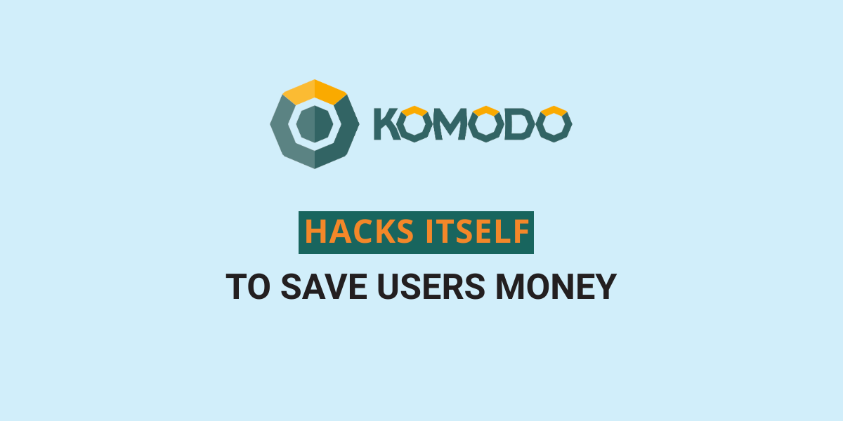 Komodo hacks itself to save users funds totaling $13 million