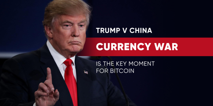 Commentator Micheal J Casey has said that Trump’s China currency barb will create a “moment to shine” for Bitcoin in the International economic arena.