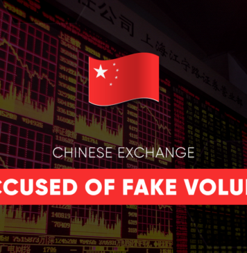 Chinese exchange fake volume