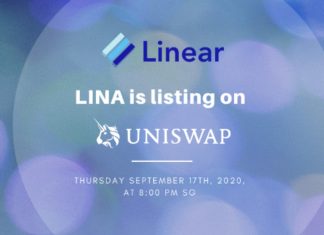 LINA listed on Uniswap