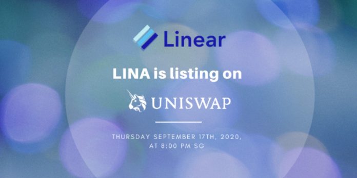 LINA listed on Uniswap